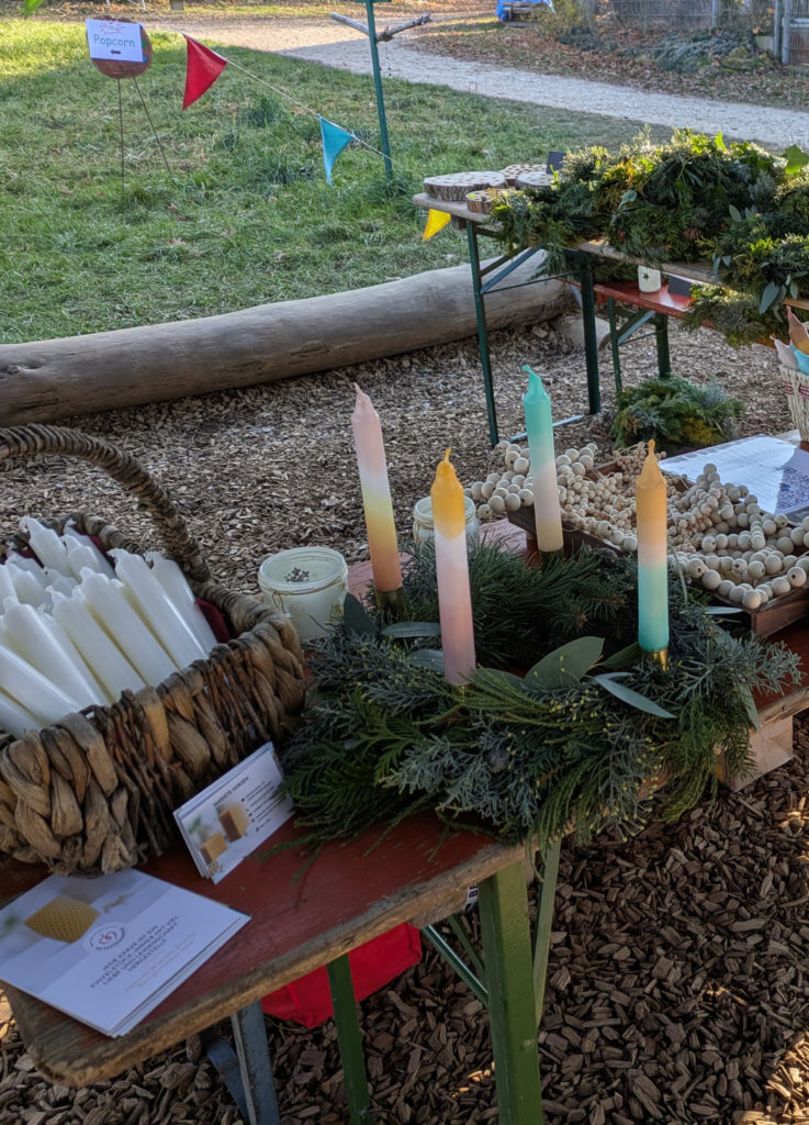 Kerzen ziehen und Kraenze